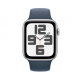 Apple Watch SE (2023) 44mm Silver AC Storm Blue SB M-L